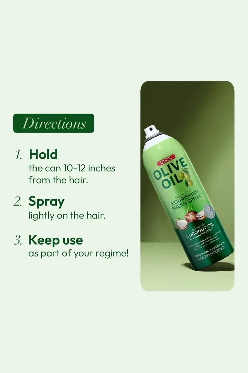 ORS OLIVE OIL NOURISHING SHEEN SPRAY WITH COCONUT OIL 10oz