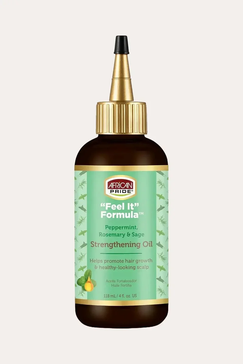 AFRICAN PRIDE FEEL IT FORMULA HAIR STRENGTHENING OIL 4oz - STIMULATING SCALP OIL