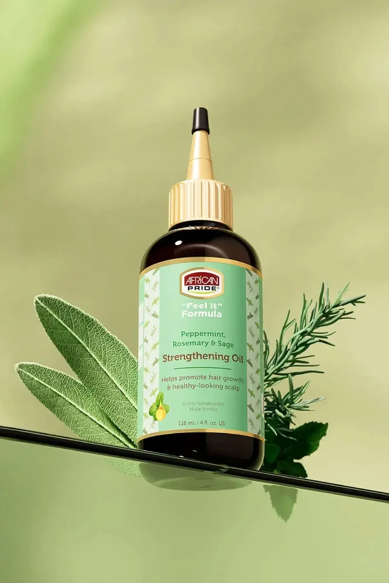 AFRICAN PRIDE FEEL IT FORMULA HAIR STRENGTHENING OIL 4oz - STIMULATING SCALP OIL