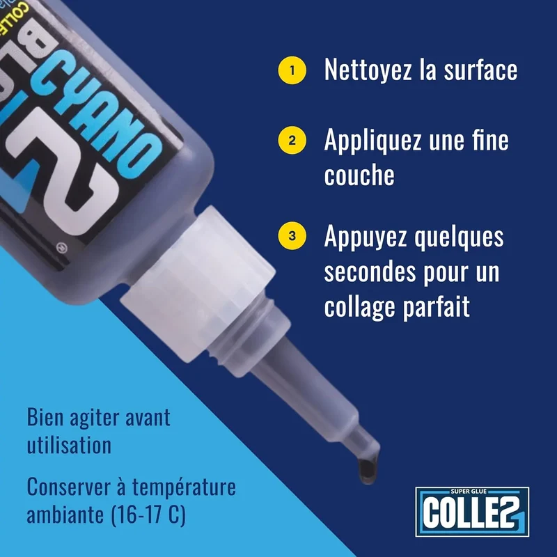 🖤 Super Glue Colle21 Noir – 21g : La Super Glue Cyanoacrylate Noire - Colle Extra-Forte Multi-Usages Idéale pour le modélisme, le bricolage créatif et les réparations techniques exigeantes. 🛠️