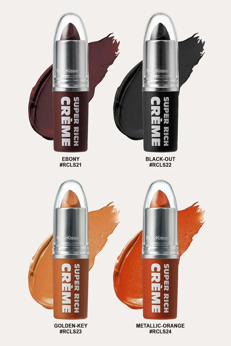 RUBY KISSES SUPER RICH CREME LIPSTICK (24 COLORS)