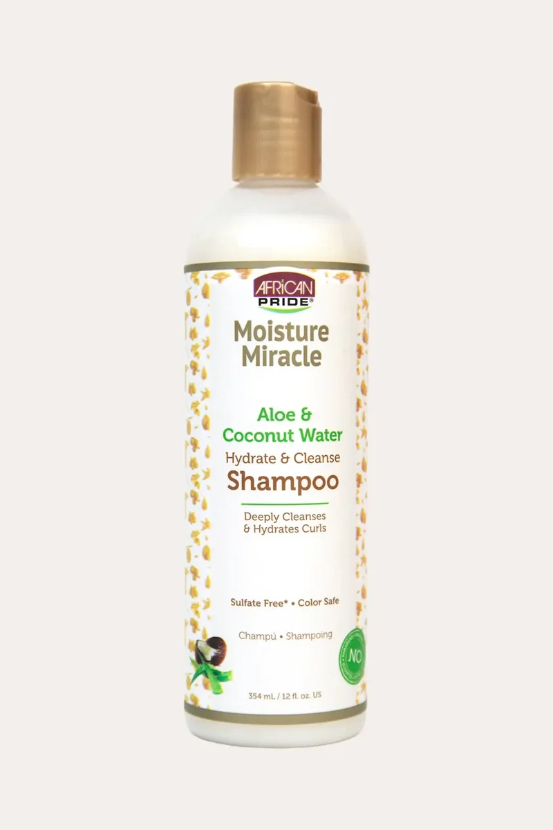 AFRICAN PRIDE MOISTURE MIRACLE ALOE&COCONUT SHAMPOO 12oz