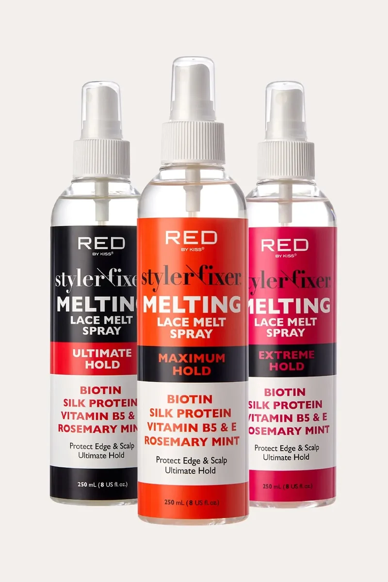 RED BY KISS STYLER FIXER MELTING LACE MELT SPRAY -3 HOLD LEVELS