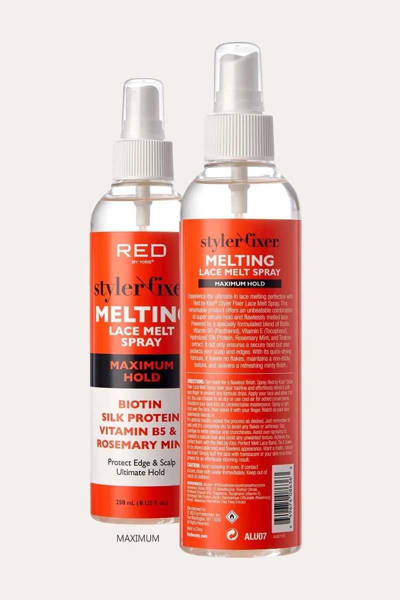 RED BY KISS STYLER FIXER MELTING LACE MELT SPRAY -3 HOLD LEVELS
