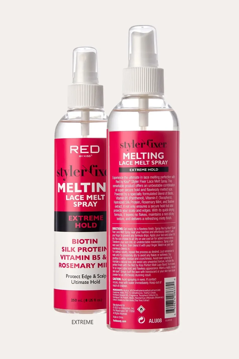 RED BY KISS STYLER FIXER MELTING LACE MELT SPRAY -3 HOLD LEVELS