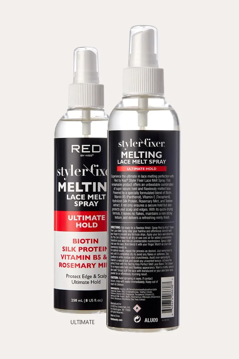 RED BY KISS STYLER FIXER MELTING LACE MELT SPRAY -3 HOLD LEVELS