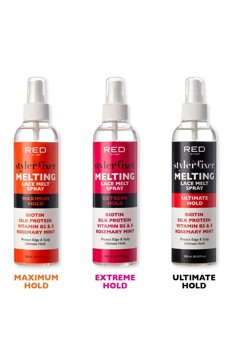 RED BY KISS STYLER FIXER MELTING LACE MELT SPRAY -3 HOLD LEVELS