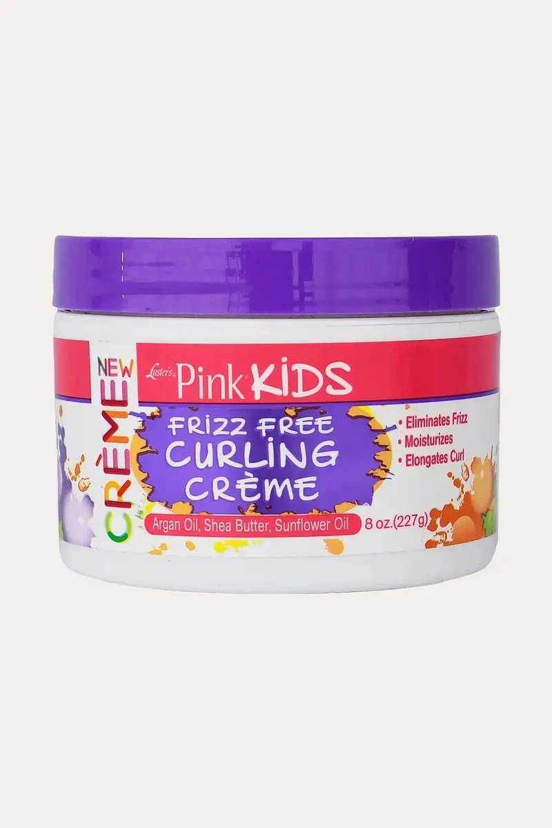 LUSTER'S PINK KIDS FRIZZ FREE CURLING CREME 8oz - WASH AND GO HAIR