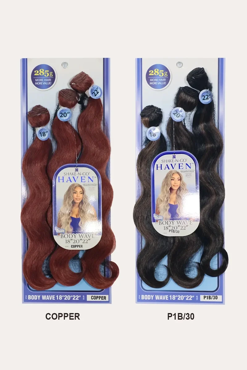SHAKE N GO ORGANIQUE HAIR WEAVE BUNDLE HAVEN - BODY WAVE 3PCS 18"20"22