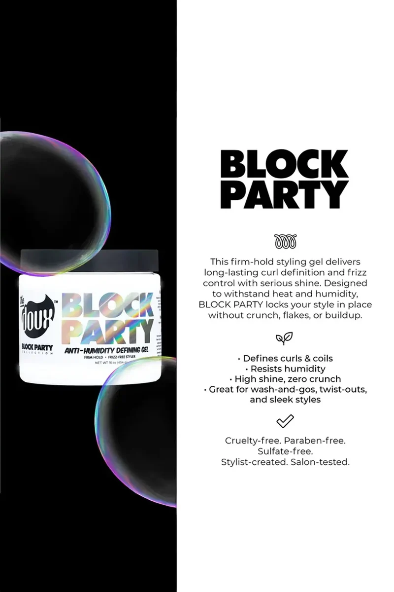 THE DOUX BLOCK PARTY ANTI-HUMIDITY DEFINING GEL 16oz