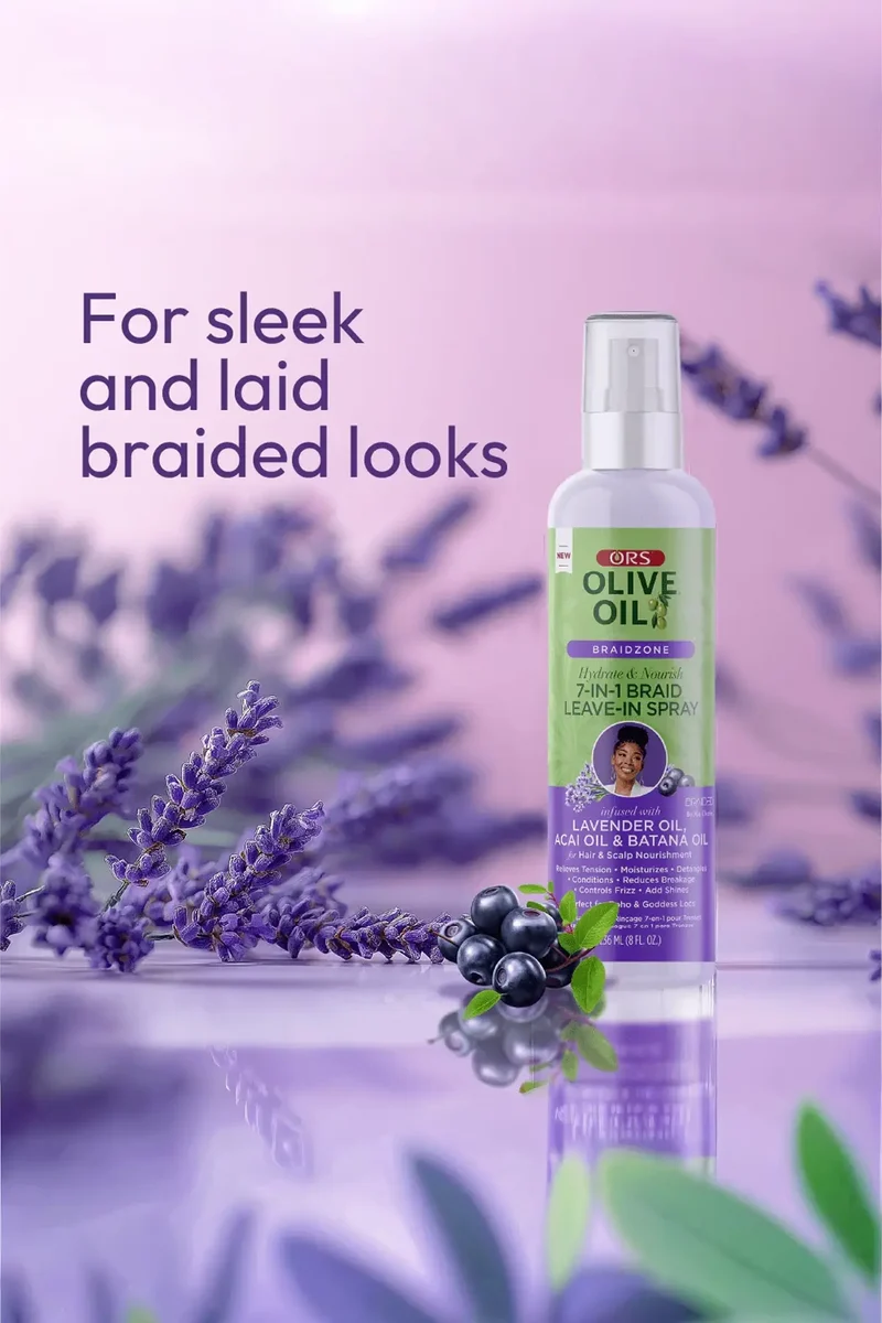 ORS OLIVE OIL BRAIDZONE 7-IN-1 BRAID LEAVE IN SPRAY 8oz