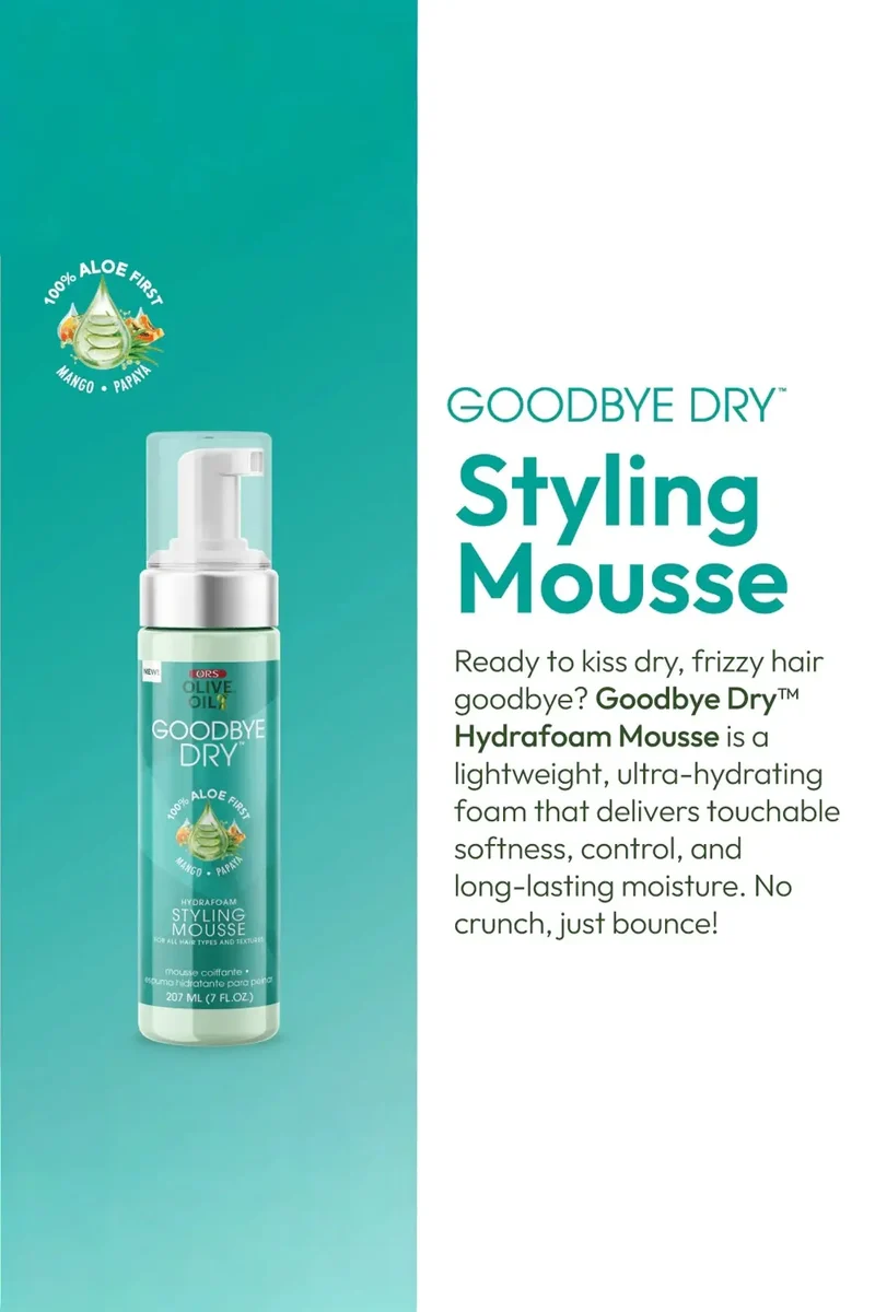 ORS OLIVE OIL GOODBYE DRY HYDRAFOAM STYLING MOUSSE 7oz
