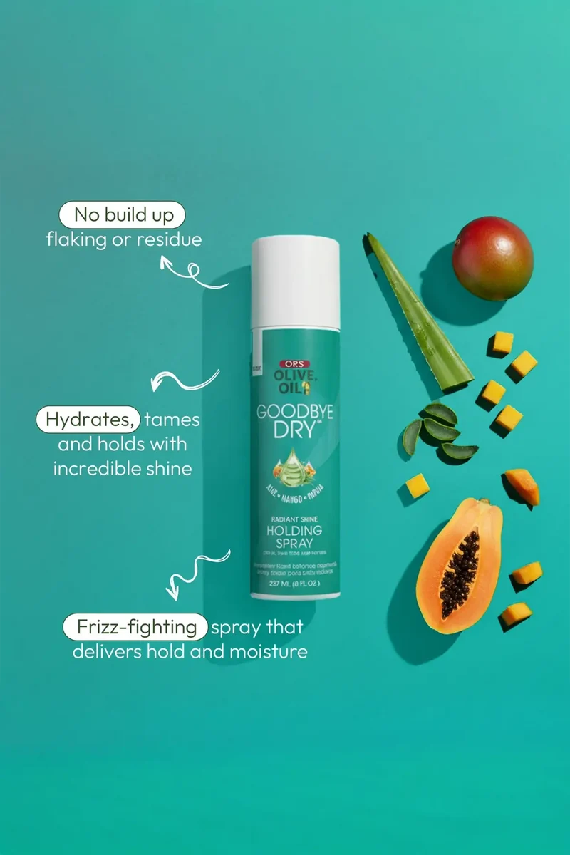 ORS OLIVE OIL GOODBYE DRY RADIANT SHINE HOLDING SPRAY 8oz