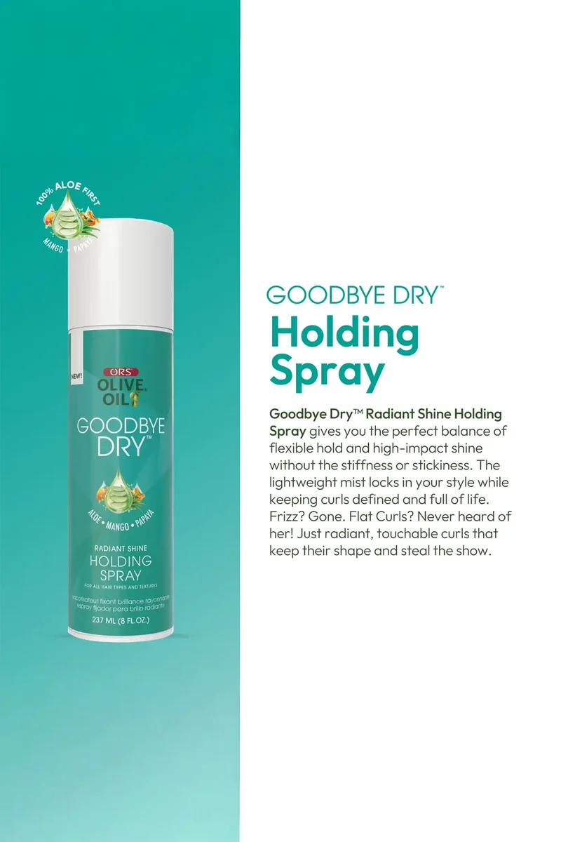 ORS OLIVE OIL GOODBYE DRY RADIANT SHINE HOLDING SPRAY 8oz