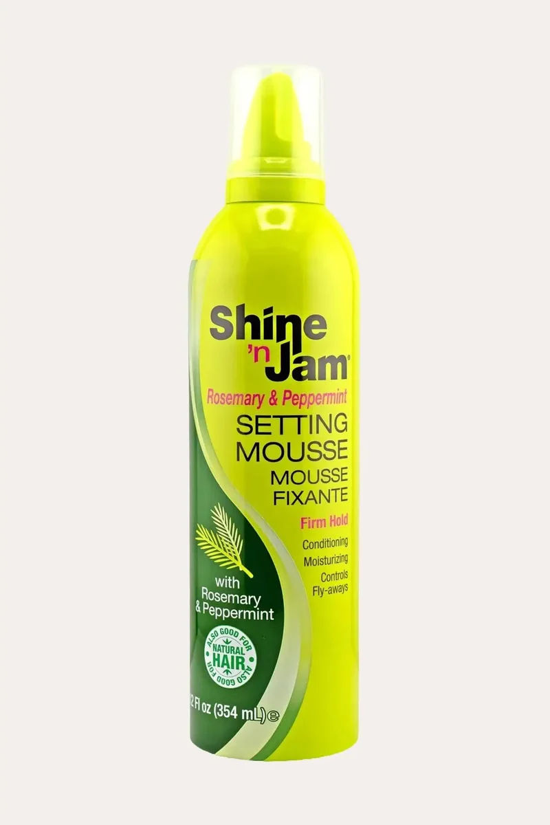 AMPRO SHINE'N JAM ROSEMARY & PEPPERMINT SETTING MOUSSE FIRM HOLD