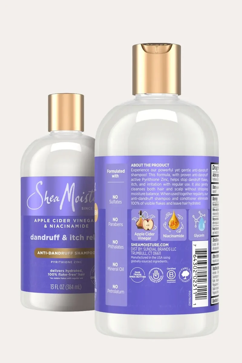 SHEA MOISTURE APPLE CIDER VINEGAR ANTI-DANDRUFF SHAMPOO 13oz