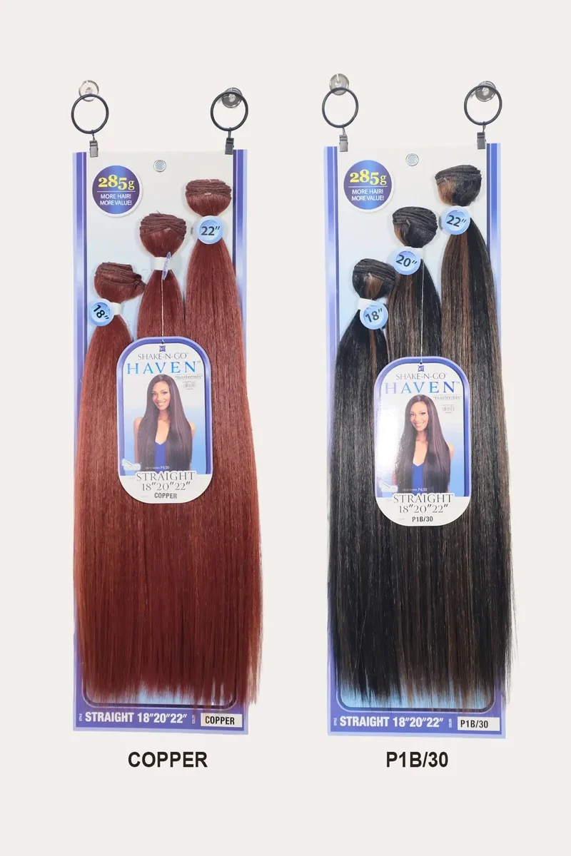 SHAKE N GO ORGANIQUE HAIR WEAVE BUNDLE HAVEN - STRAIGHT 3PCS 18"20"22"
