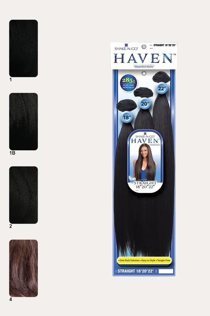SHAKE N GO ORGANIQUE HAIR WEAVE BUNDLE HAVEN - STRAIGHT 3PCS 18"20"22"