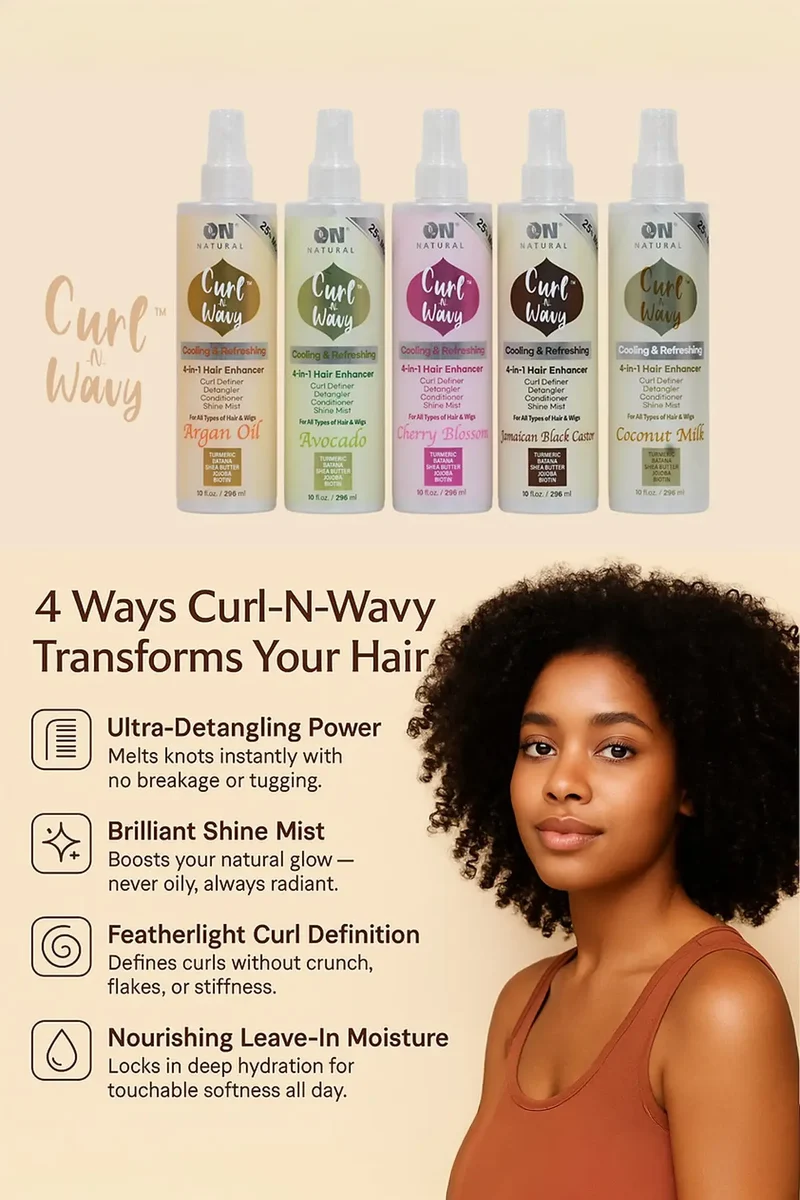 ON NATURAL CURL-N-WAVY 4IN1 ENHANCER 3.38OZ