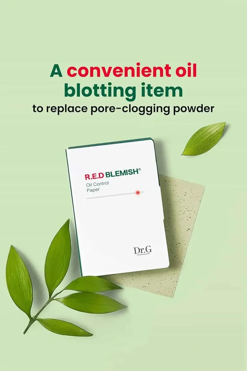 DR.G RED BLEMISH OIL CONTROL PAPER - BEST BLOTTING PAPER FOR OILY SKIN & T ZONE OIL