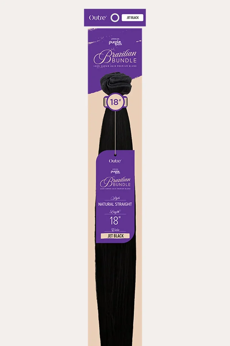 OUTRE PURPLE PACK BRAZILIAN BUNDLE - NATURAL STRAIGHT 18"