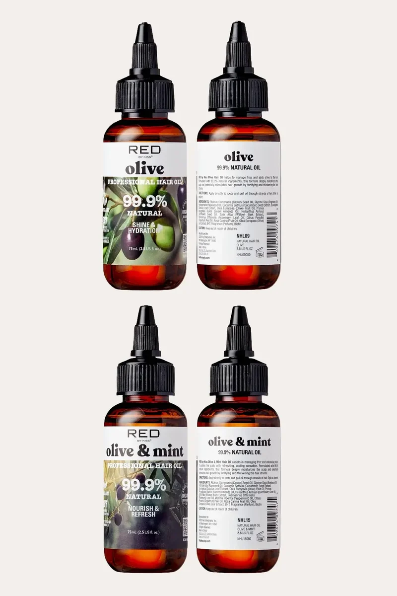 RED BY KISS PROFESSIONAL HAIR OIL (8 TYPES)