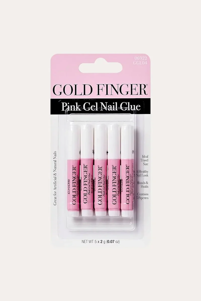 GOLD FINGER PINK GEL NAIL GLUE 5 PACK