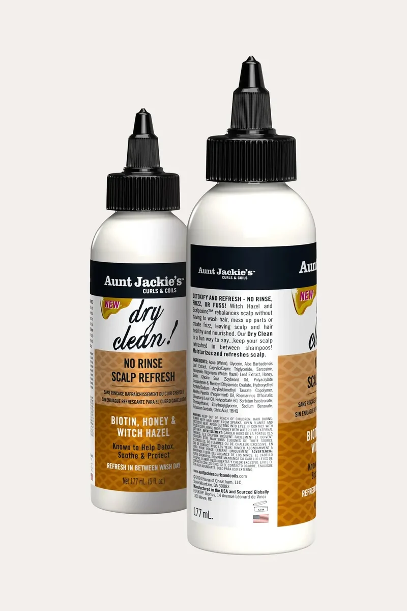 AUNT JACKIES DRY CLAEAN! NO RINSE SCALP REFRESHER 6oz