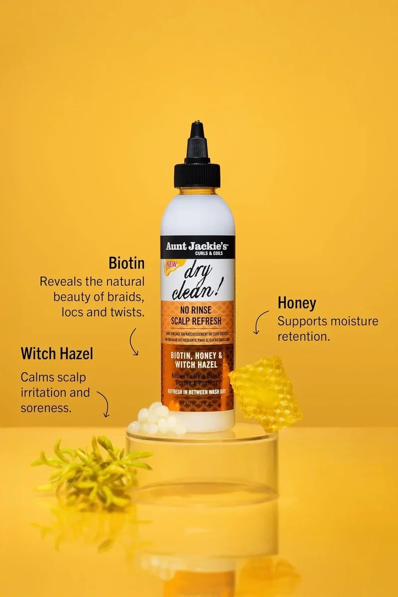 AUNT JACKIES DRY CLAEAN! NO RINSE SCALP REFRESHER 6oz