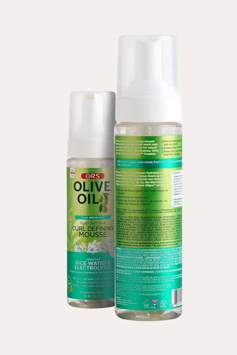 ORS OLIVE OIL MAX MOISTURE SUPER SOFT STYLE CURL DEFINING MOUSSE 7oz