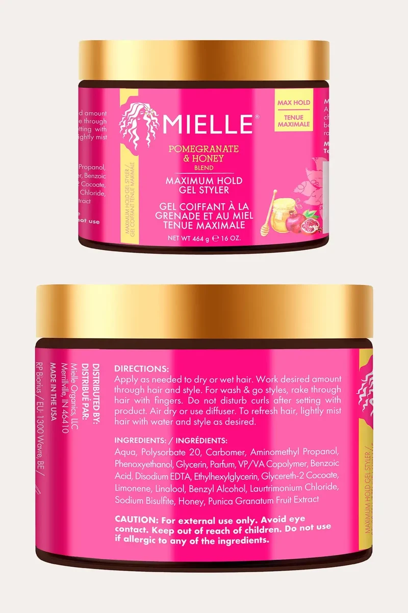 MIELLE POMEGRANATE & HONEY MAXIMUM GEL STYLER 16oz