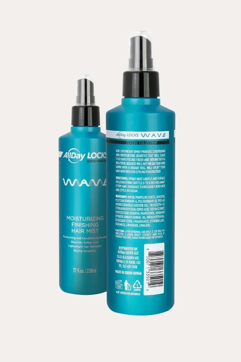 ALLDAY LOCKS CLASSIC WAVE MOISTURIZING FINISH HAIR MIST 7.7oz - LIGHTWEIGHT SETTING SPRAY FOR HAIR