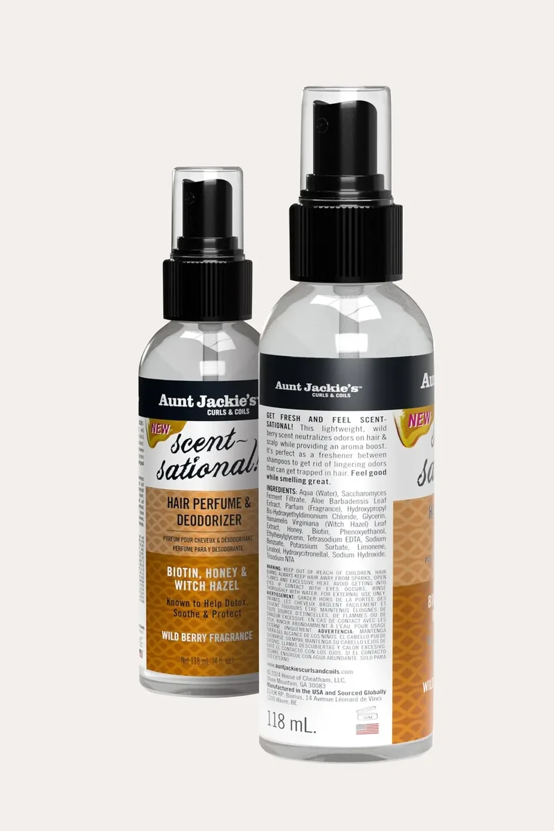 AUNT JACKIES SCENT-SATIONAL HAIR PERFUME & DEODORIZER 4oz