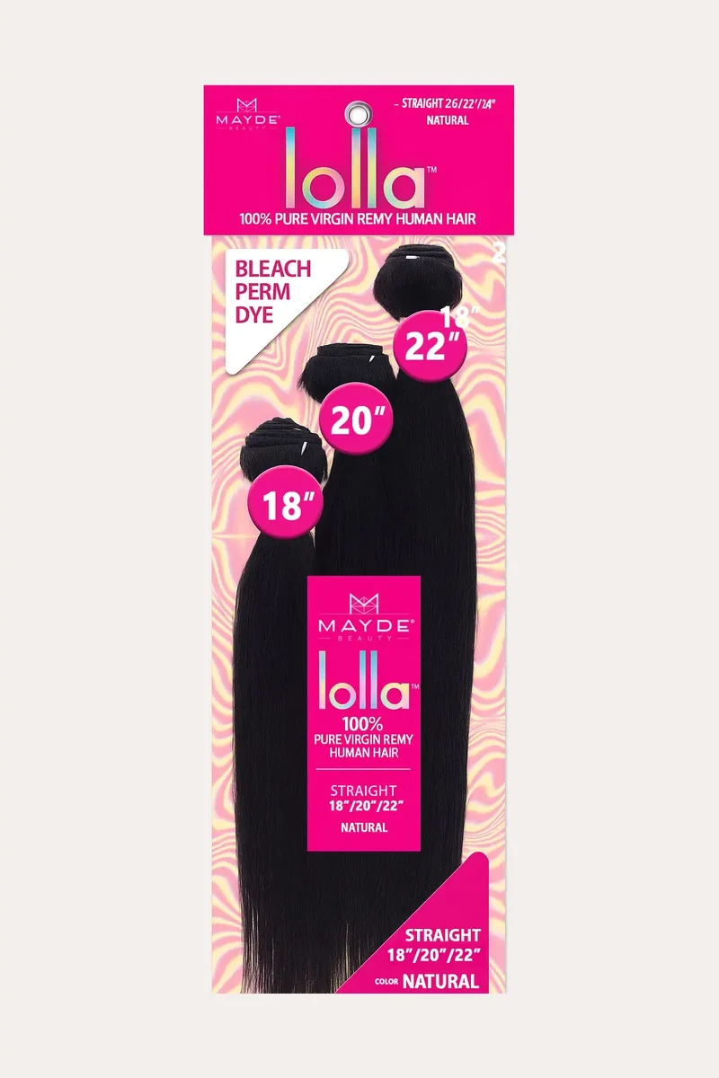 MAYDE 100% VIRGIN REMY HUMAN HAIR LOLLA - STRAIGHT