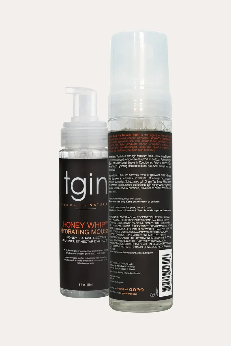 TGIN HONEY WHIP HYDRATING HAIR MOUSSE 8oz