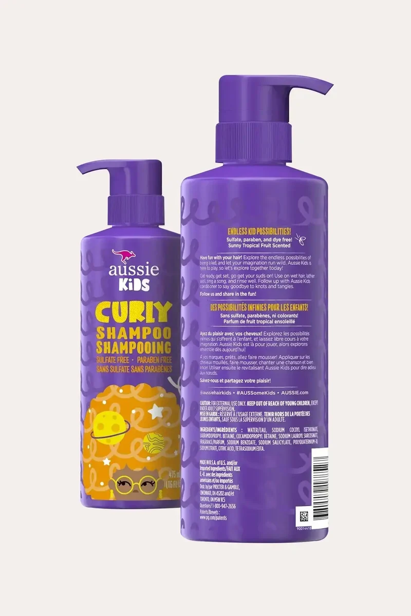 AUSSIE-KIDS CURLY SHAMPOO 16oz - NON IRRITATING SHAMPOO