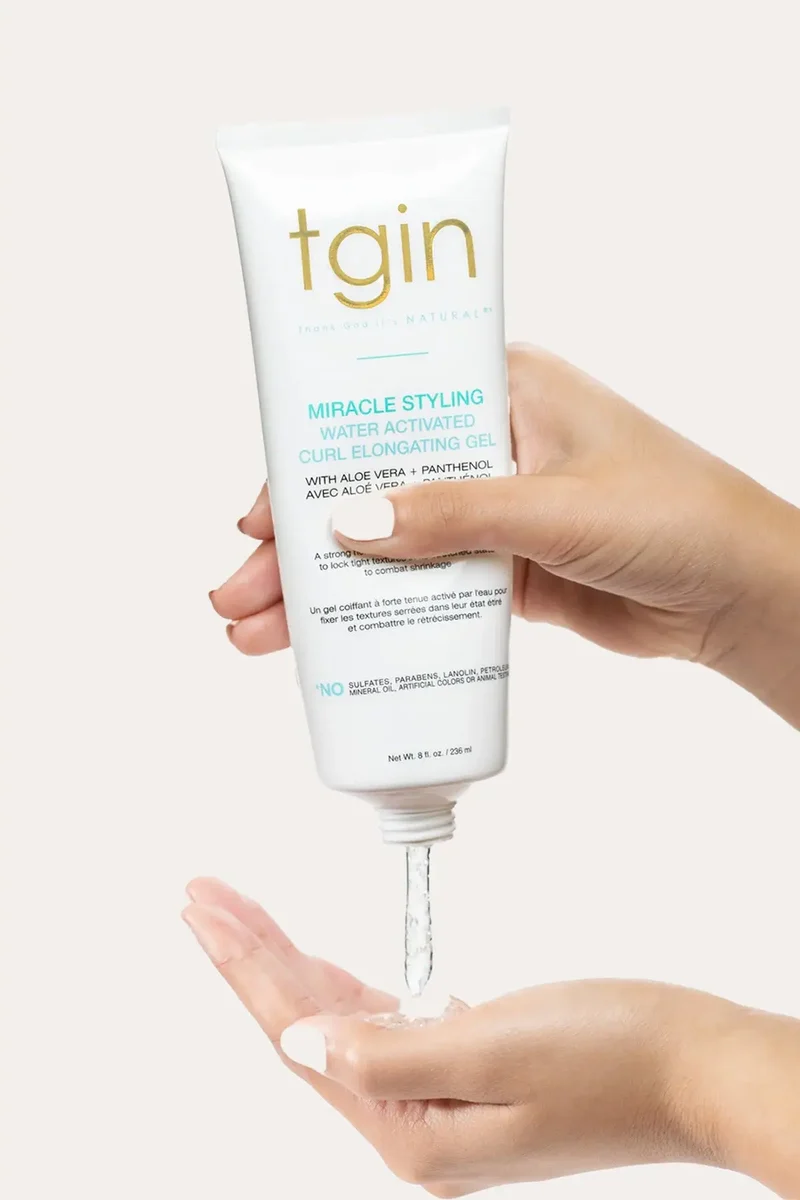 TGIN MIRACLE STYLING WATER ACTIVATED CURL ELONGATING GEL 8oz