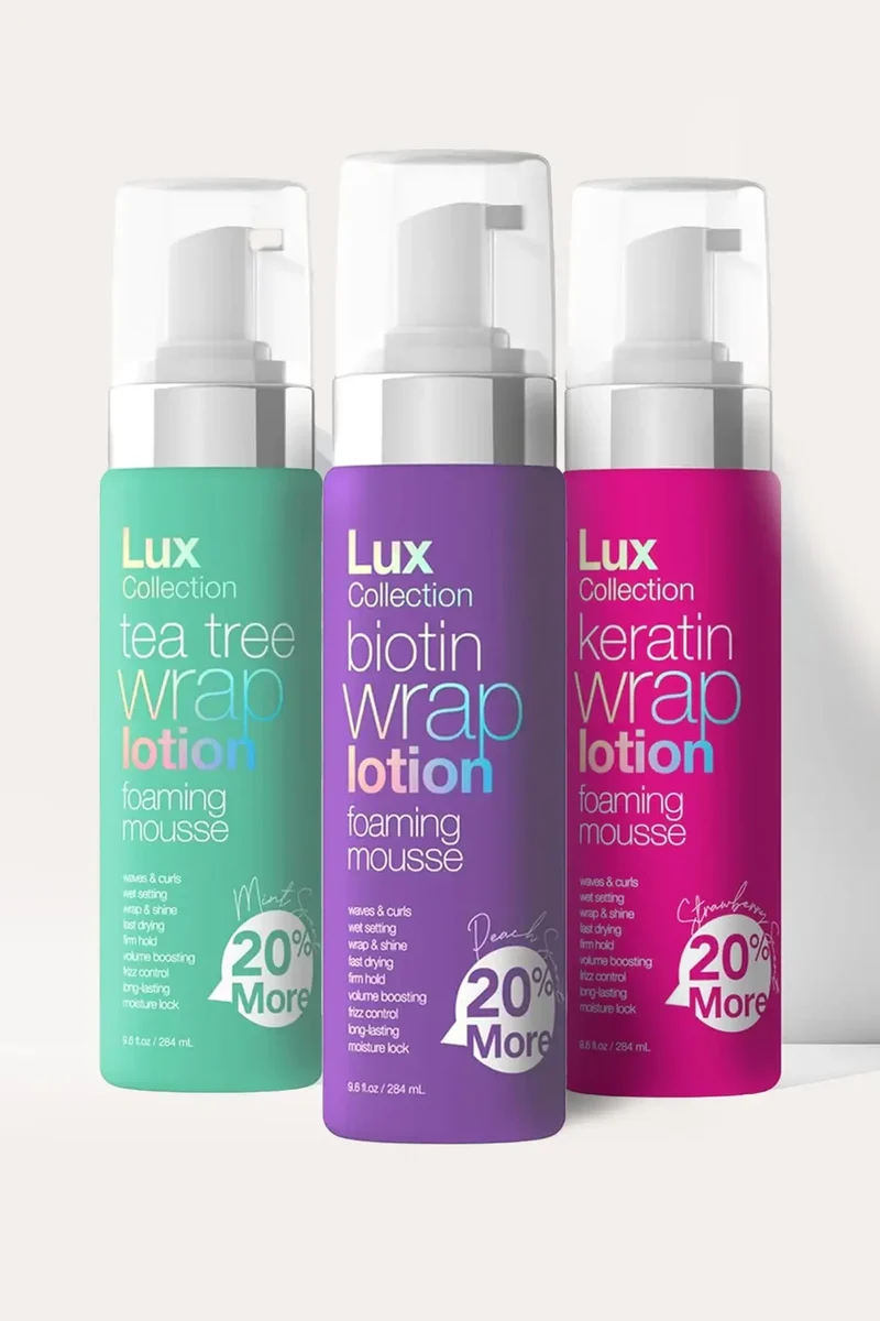 LUX COLLECTION WRAP LOTION FOAMING MOUSSE - 4 TYPES