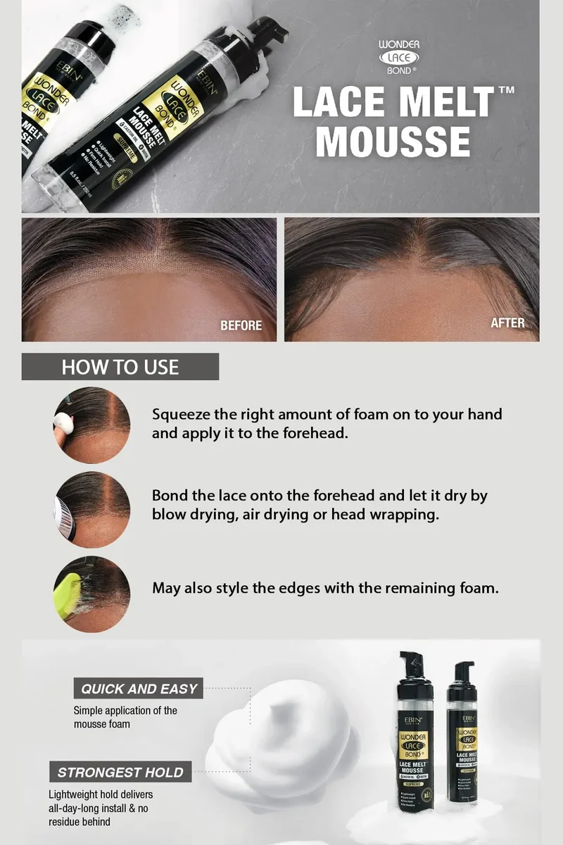 EBIN WONDER LACE BOND LACE MELT MOUSSE - SUPREME 8.5oz