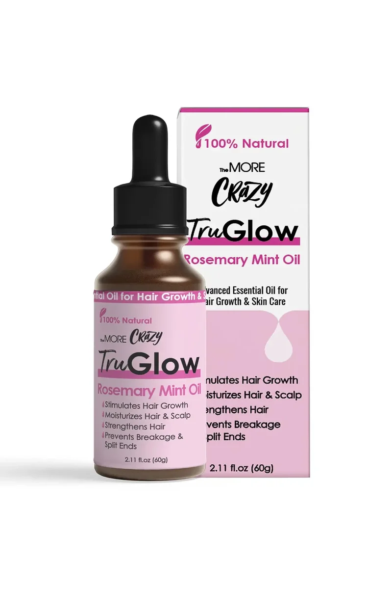 THE MORE CRAZY TRU GLOW - ROSEMARY MINT OIL 2oz