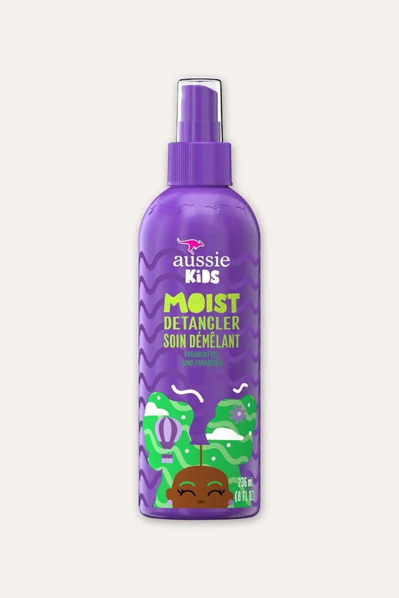 AUSSIE-KIDS MOIST DETANGLER SPRAY 8oz - SULFATE AND PARABEN FREE DETANGLER