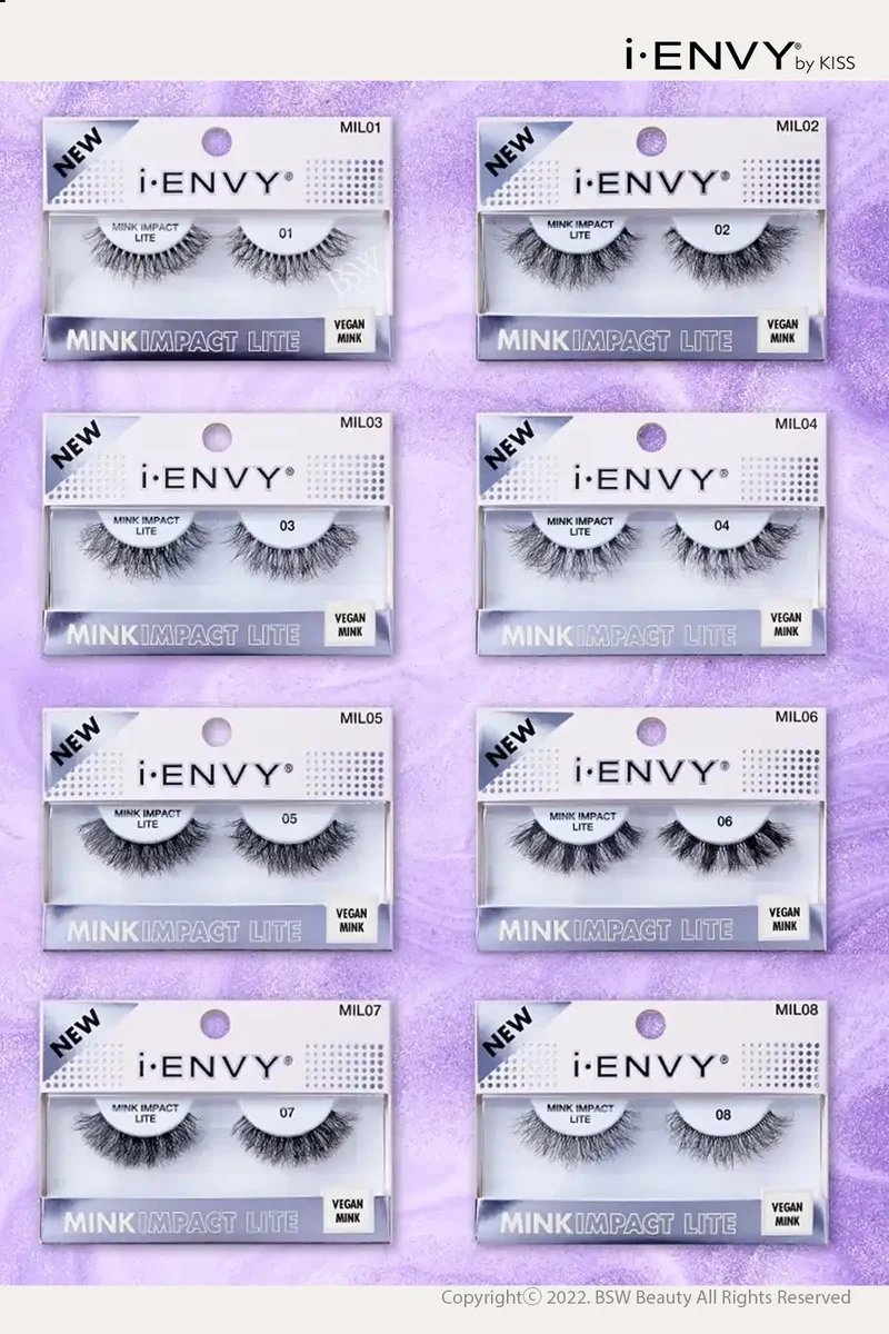I ENVY MINK IMPACT LITE CLEAR BAND VEGAN FAUX MINK STRIP LASH