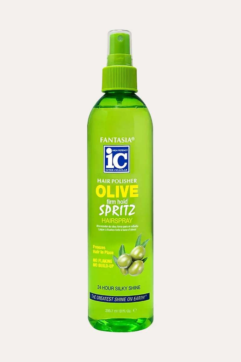 FANTASIA IC HAIR POLISHER OLIVE SPRITZ HAIR SPRAY 12oz [OLIVE]