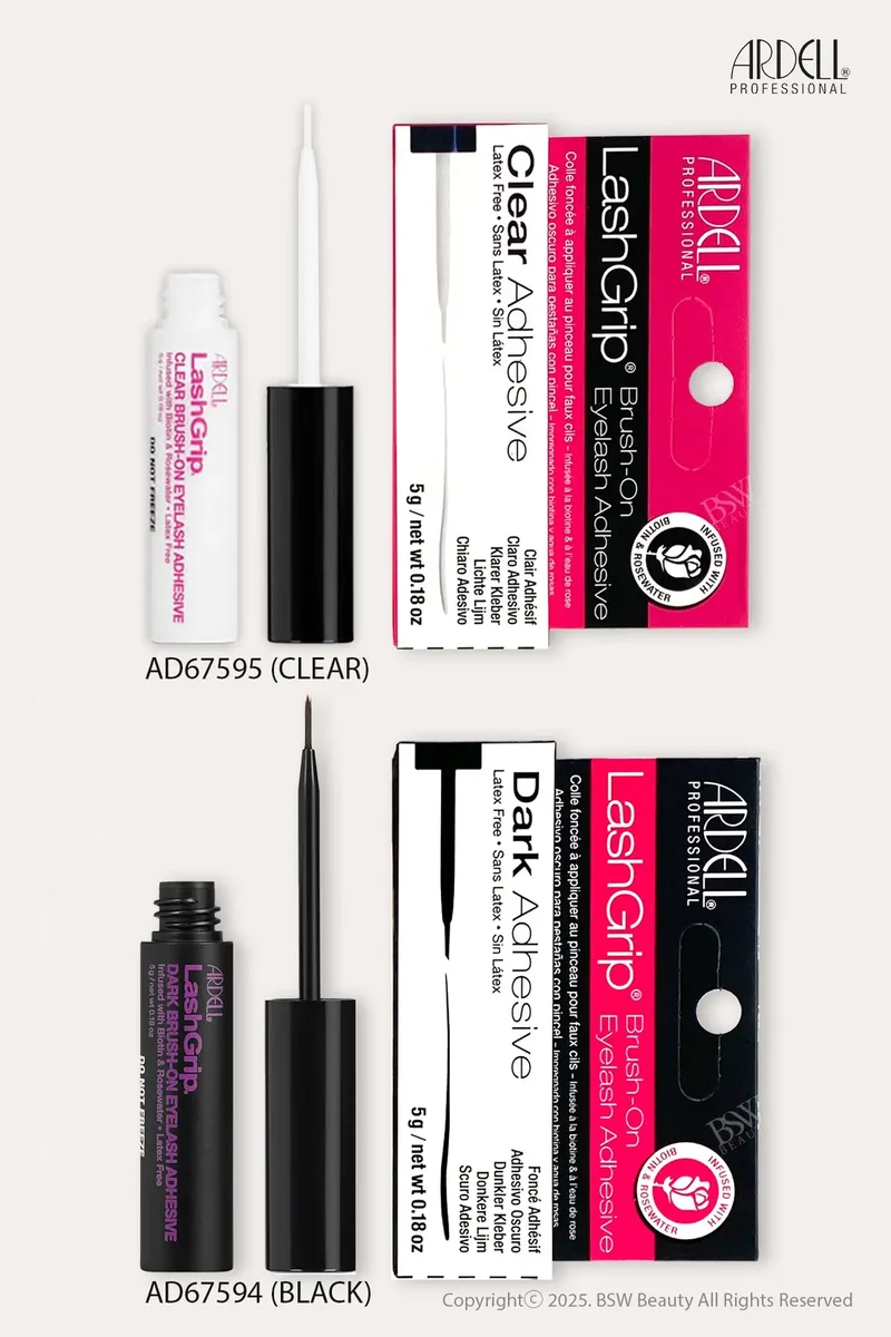 ARDELL ADHESIVE LASHGRIP FOR STRIP BIOTIN & ROSE - CLEAR & BLACK
