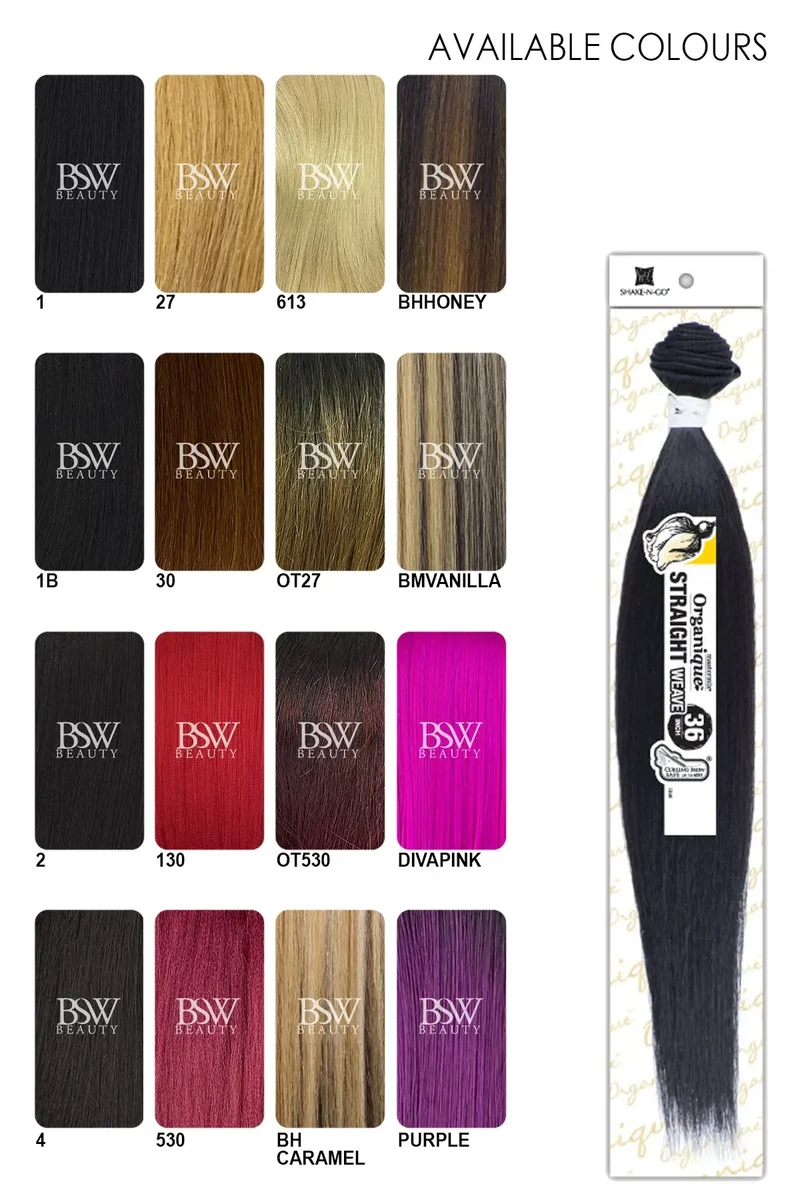 SHAKE N GO ORGANIQUE MASTERMIX WEAVE - STRAIGHT 36"