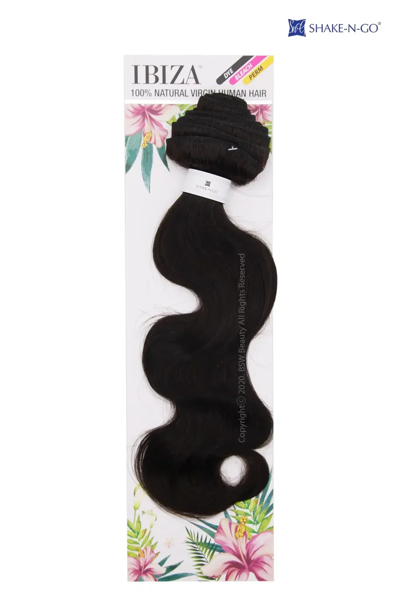 SHAKE N GO IBIZA 100% NATURAL VIRGIN HUMAN HAIR BODY 10"- 24"