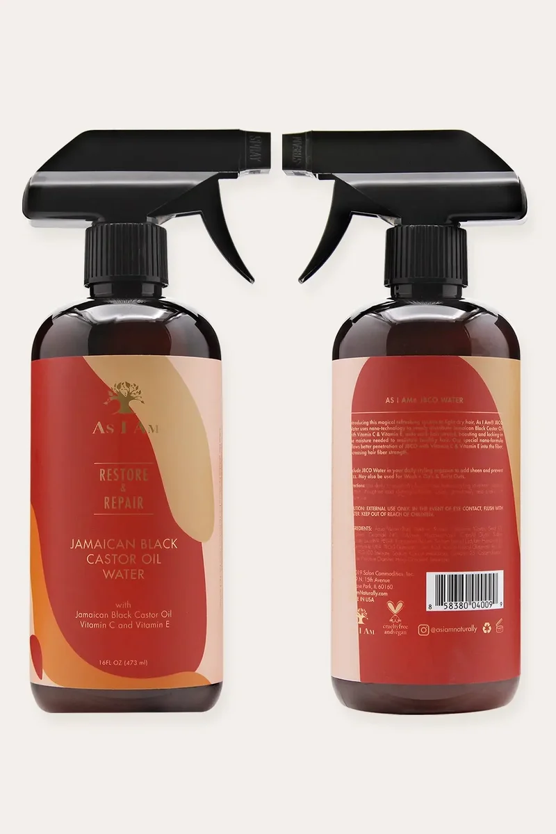 AS I AM RESTORE & REPAIR JAMAICAN BLACK CASTOR OIL WATER 16oz