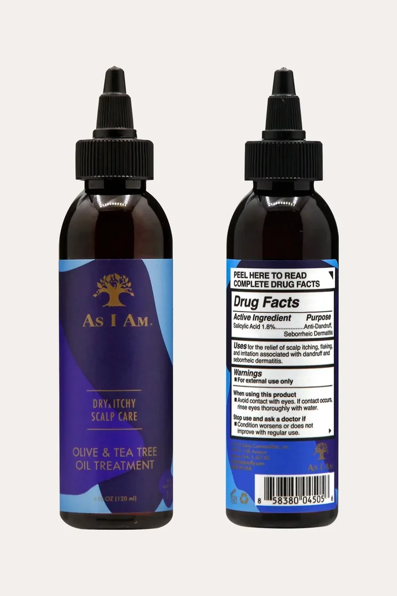 AS I AM DRY & ITCHY SCALP CARE OLIVE & TEA TREE OIL TREATMENT 4oz