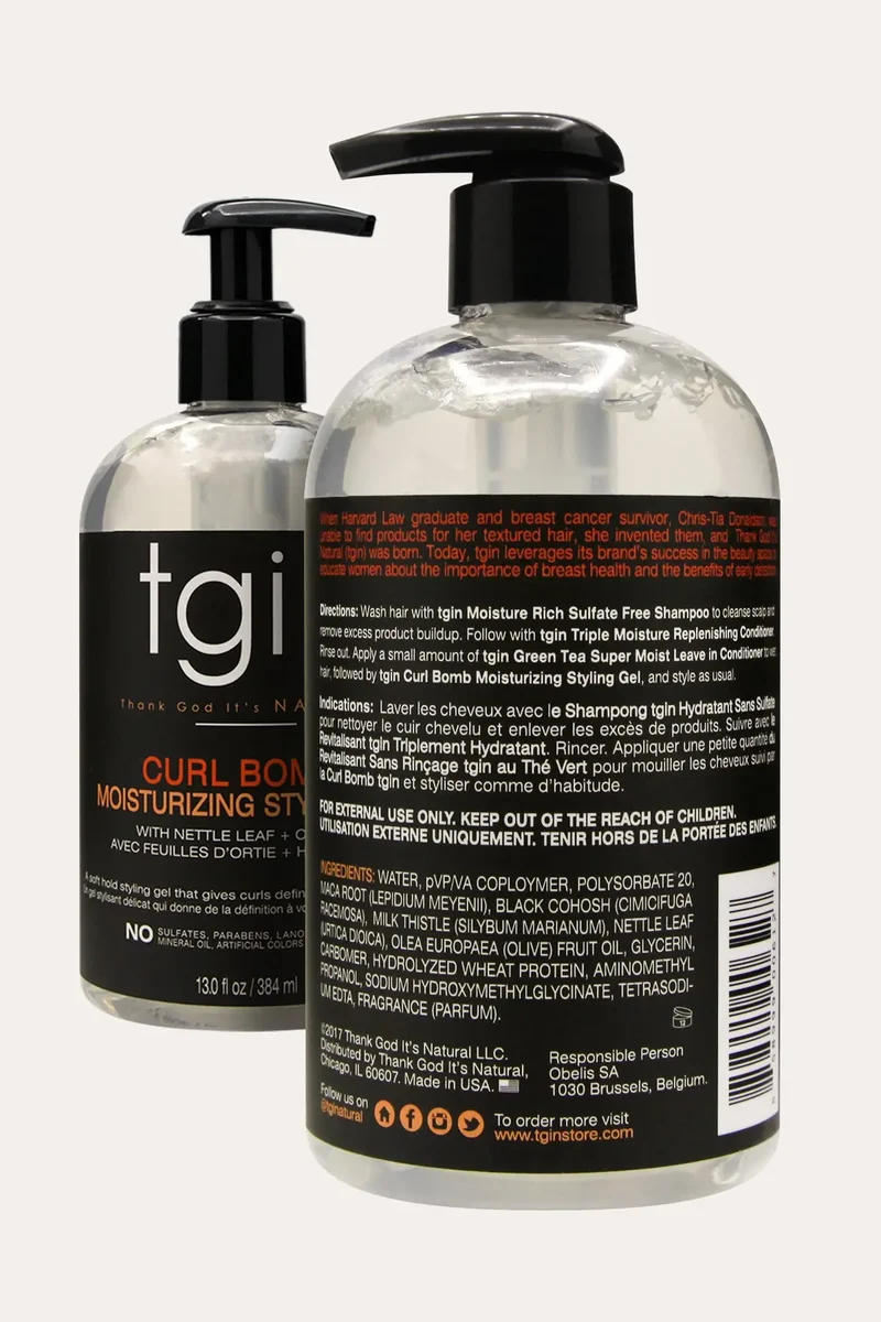 TGIN CURL BOMB MOISTURIZING STYLING GEL 13oz