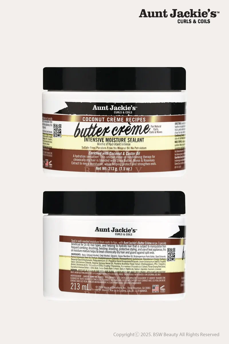 AUNT JACKIES COCONUT CREME BUTTUER CREME INTENSIVE MOISTURE SEALANT 7.5oz